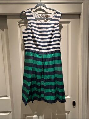 Banana Republic Navy and White Striped Dress